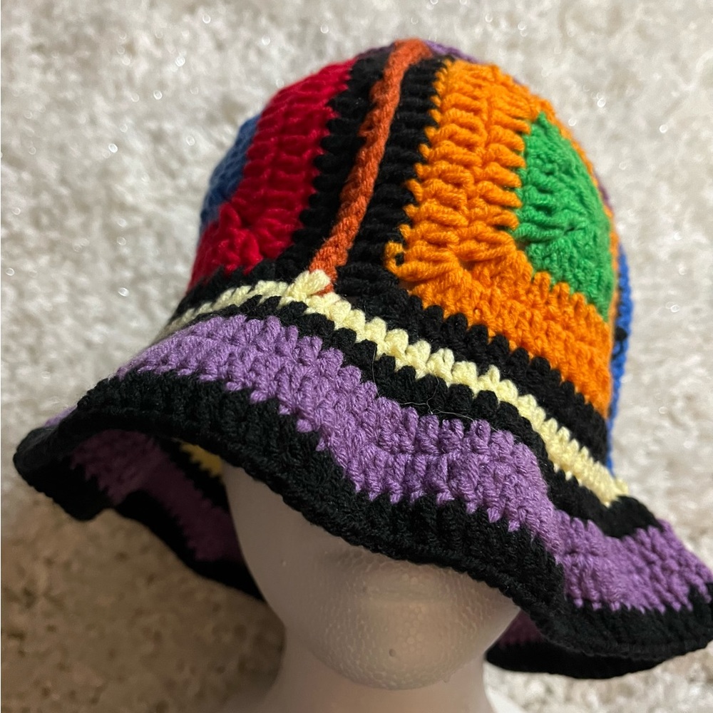 NWOT Crochet Multi Colored Cap